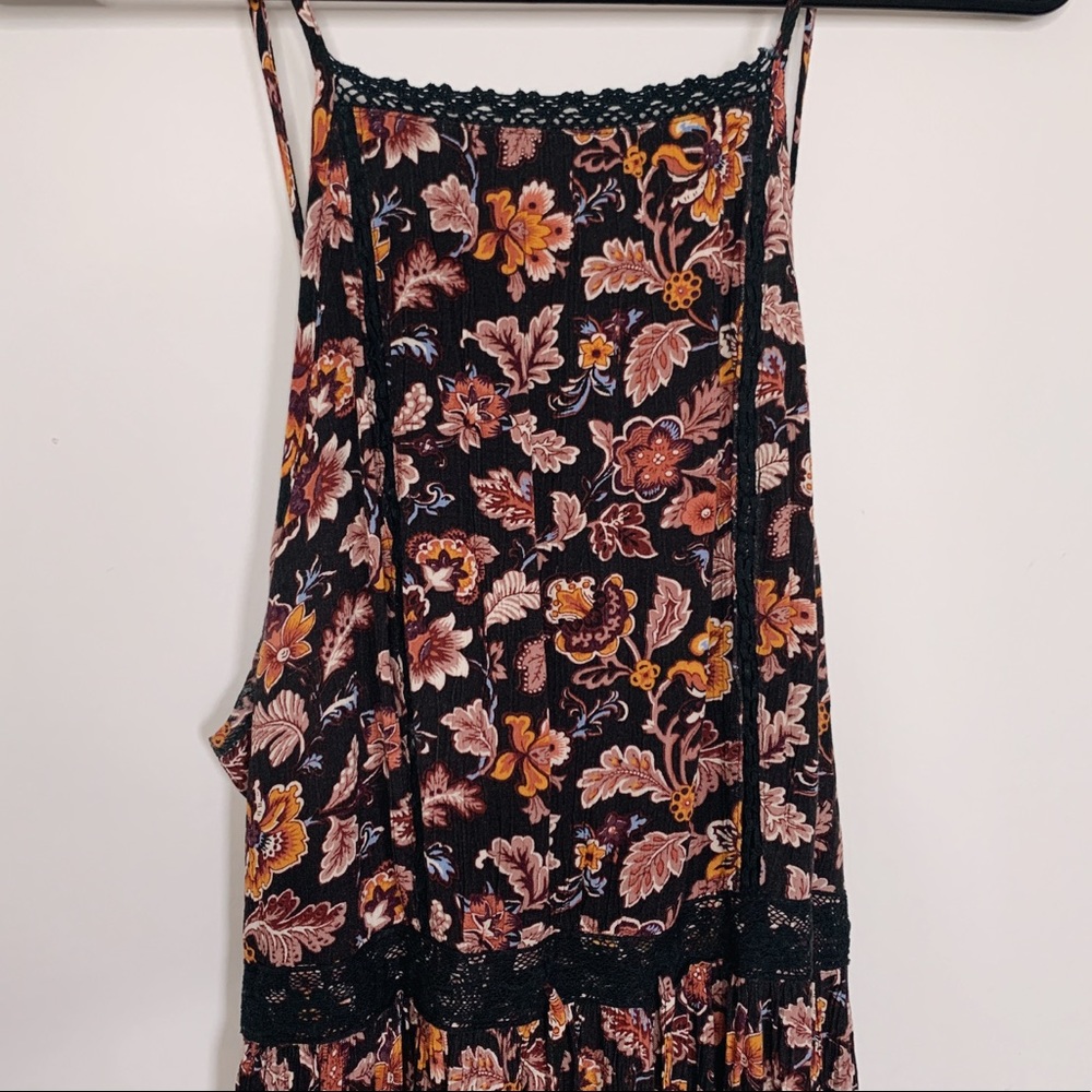 AE High-Low Floral Maxi Dress With Cutout Back